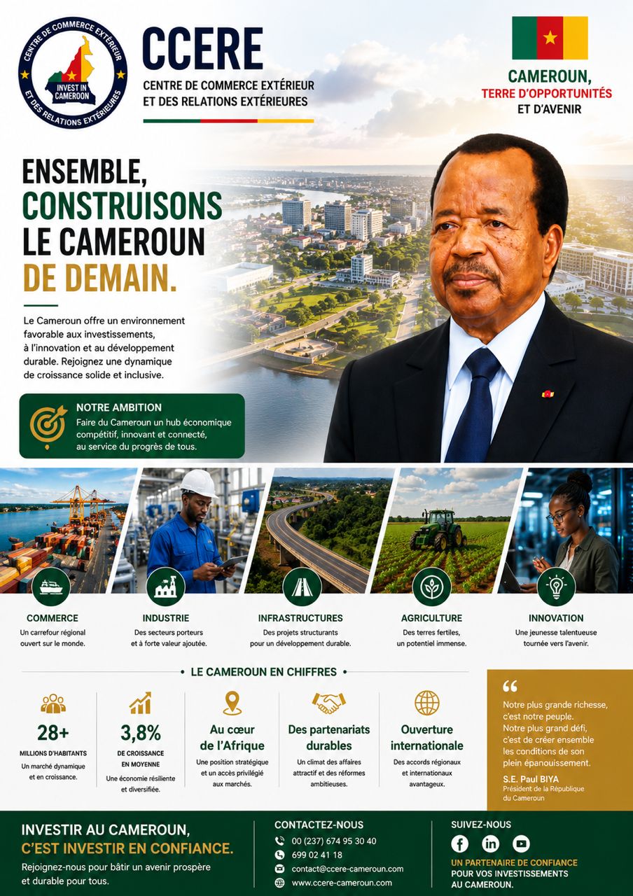 Affiche CCERE — Investir au Cameroun